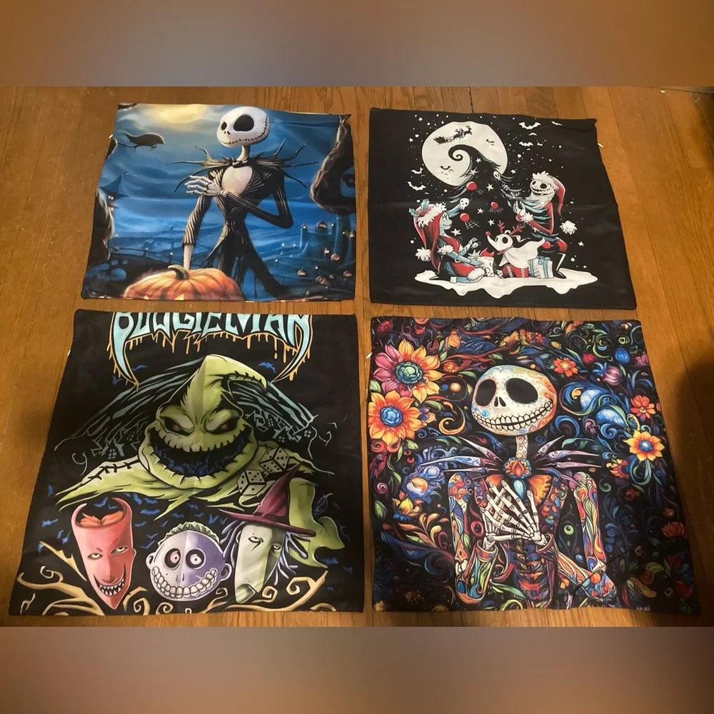 Pillow Covers Disney The Nightmare Before Christmas Theme Set of 4 18